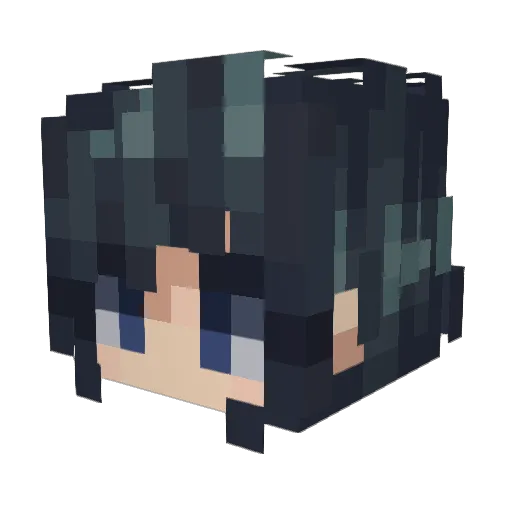 ambermaiden Minecraft avatar head, 3D render