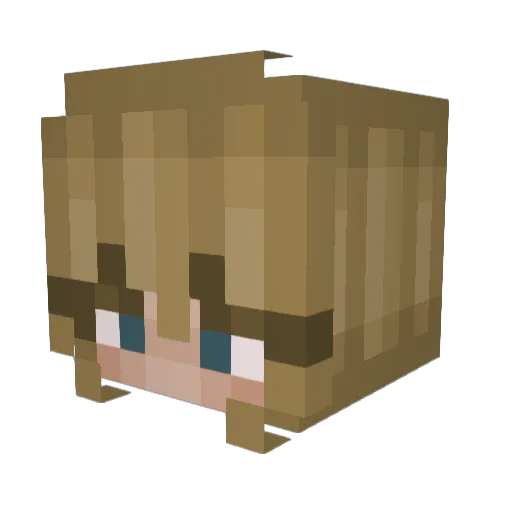 amberonfleek Minecraft avatar head, 3D render
