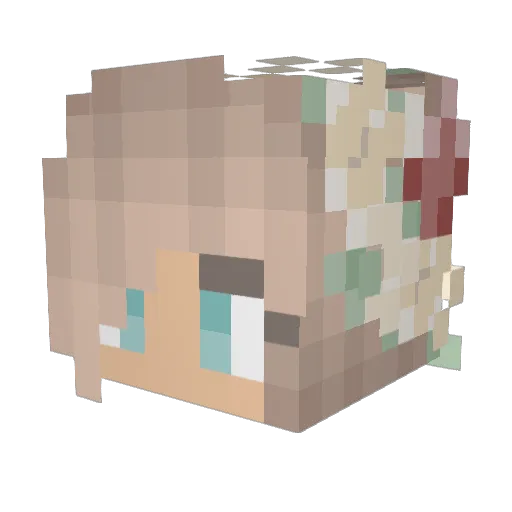 amberr_0 Minecraft avatar head, 3D render