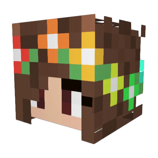 ambersphinx Minecraft avatar head, 3D render