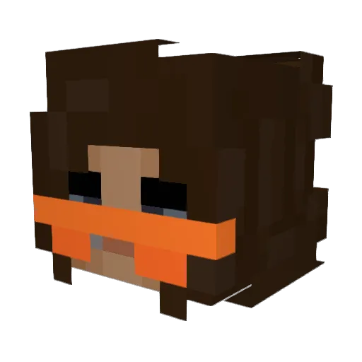 ambiin Minecraft avatar head, 3D render