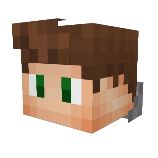 ambishh Minecraft avatar head, 3D render
