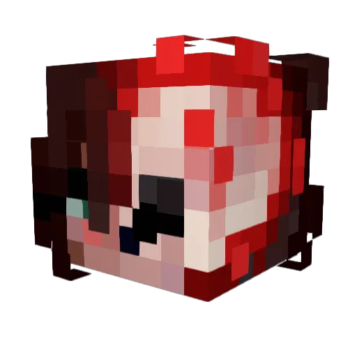 ambopteryxx Minecraft avatar head, 3D render