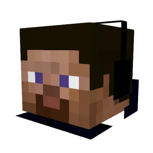ambulak Minecraft avatar head, 3D render
