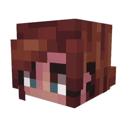 amc0545 Minecraft avatar head, 3D render