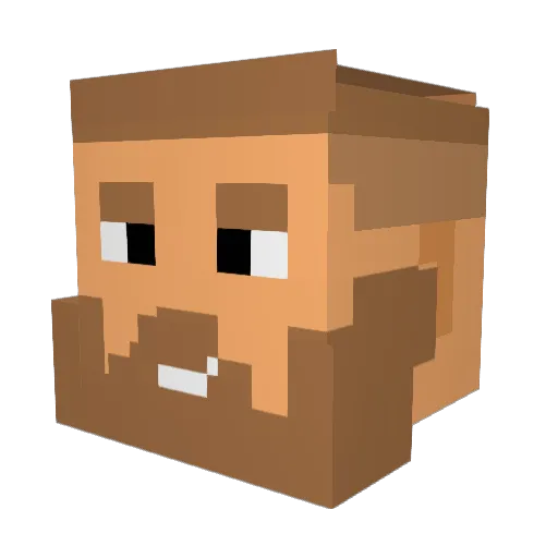 amcay Minecraft avatar head, 3D render