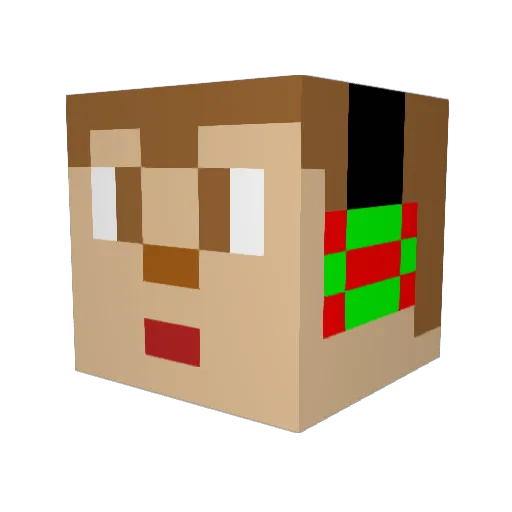 amcwill Minecraft avatar head, 3D render
