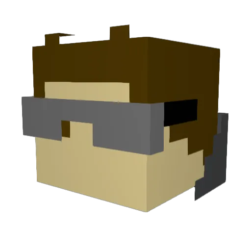 amduffman Minecraft avatar head, 3D render