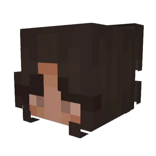 ame25lia Minecraft avatar head, 3D render