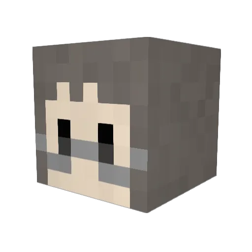 ame2 Minecraft avatar head, 3D render