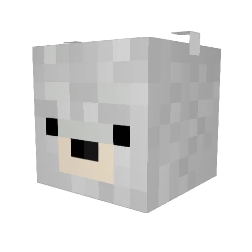 ame_i Minecraft avatar head, 3D render