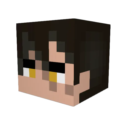 ame_king Minecraft avatar head, 3D render