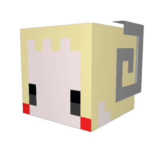 amearare Minecraft avatar head, 3D render