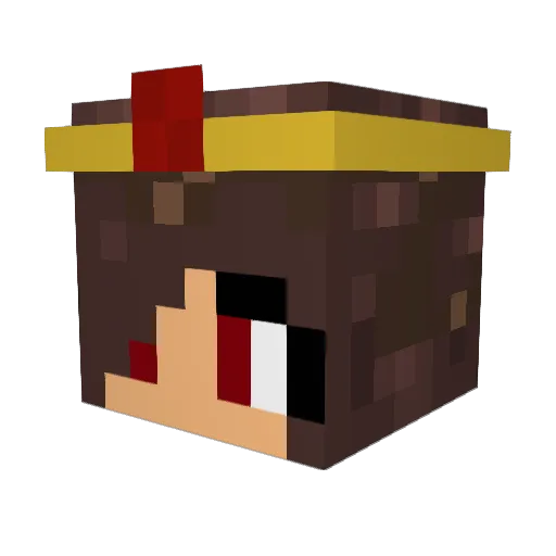 amebashark Minecraft avatar head, 3D render