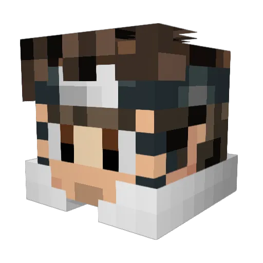 amedeo Minecraft avatar head, 3D render