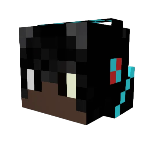 ameitox Minecraft avatar head, 3D render