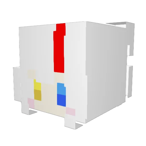 ameku_des Minecraft avatar head, 3D render