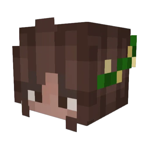 amelia77210 Minecraft avatar head, 3D render