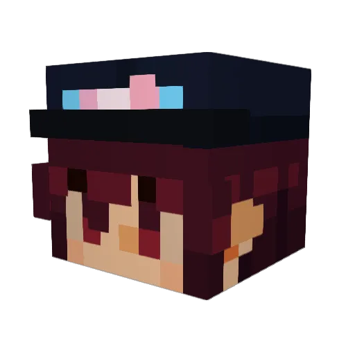 ameliacab Minecraft avatar head, 3D render