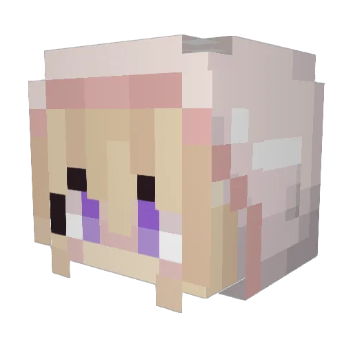 ameliahope Minecraft avatar head, 3D render