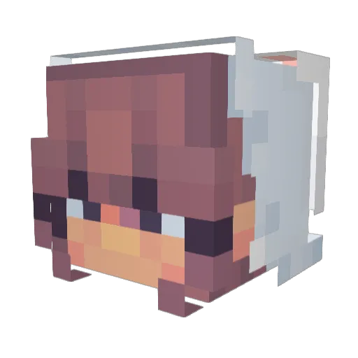 ameliaindraa Minecraft avatar head, 3D render