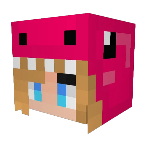 ameliasniper Minecraft avatar head, 3D render