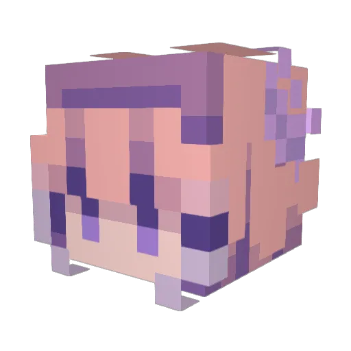 ameliaw12 Minecraft avatar head, 3D render
