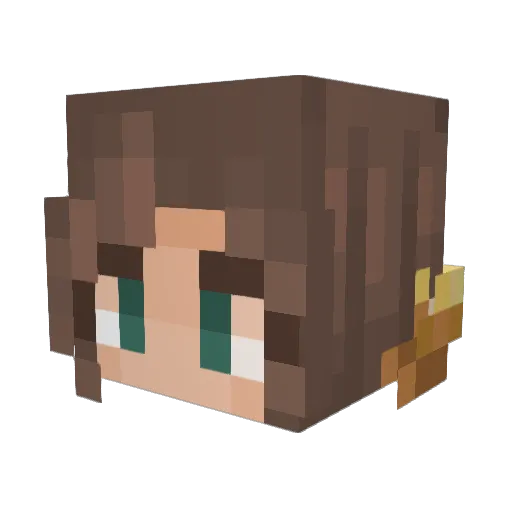 ameliejane Minecraft avatar head, 3D render