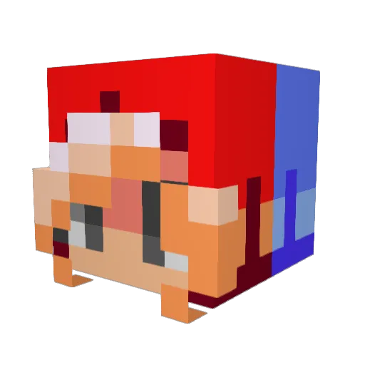 ameliemay_ Minecraft avatar head, 3D render