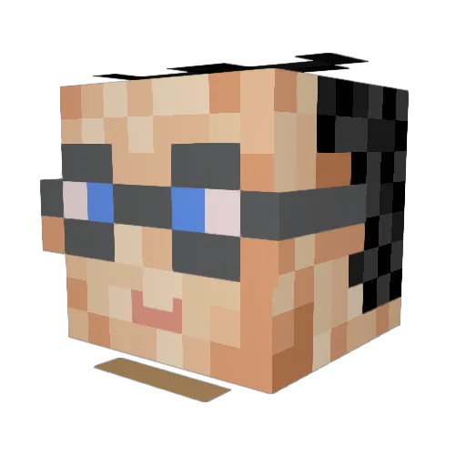 amen1 Minecraft avatar head, 3D render