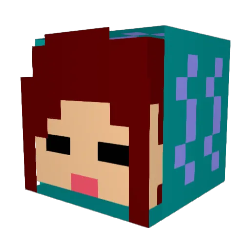 amenbo110 Minecraft avatar head, 3D render