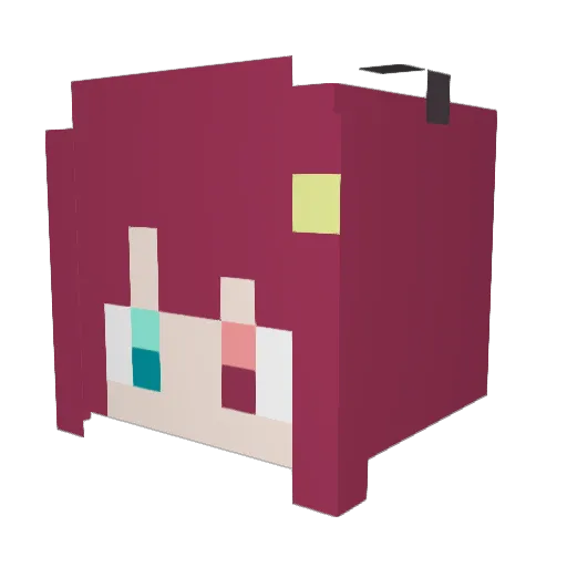 amenuro Minecraft avatar head, 3D render