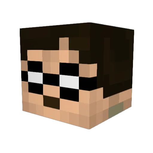 ameo773 Minecraft avatar head, 3D render