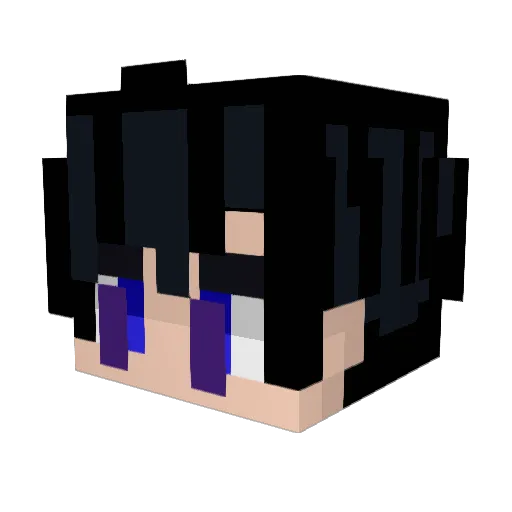 americanburrito Minecraft avatar head, 3D render