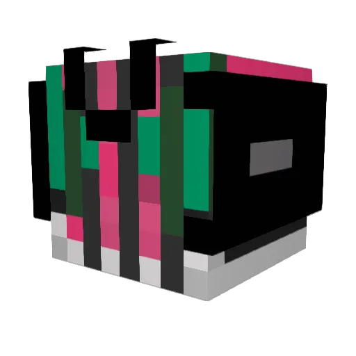 americanize Minecraft avatar head, 3D render