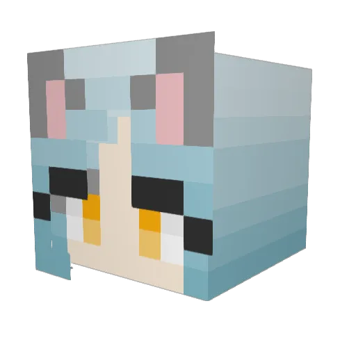 ameriqueen Minecraft avatar head, 3D render