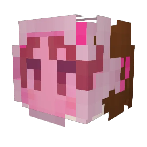 amesub Minecraft avatar head, 3D render