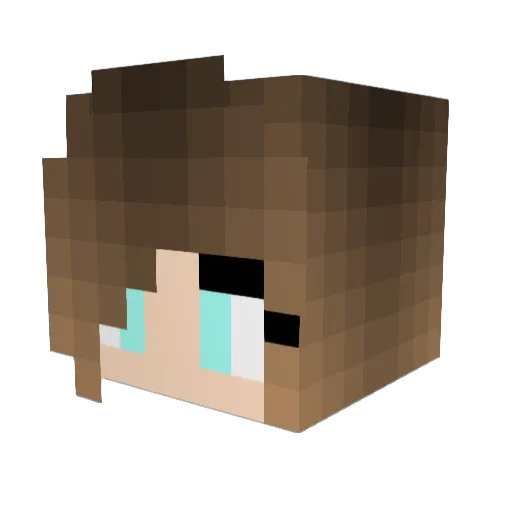 amethyscent Minecraft avatar head, 3D render