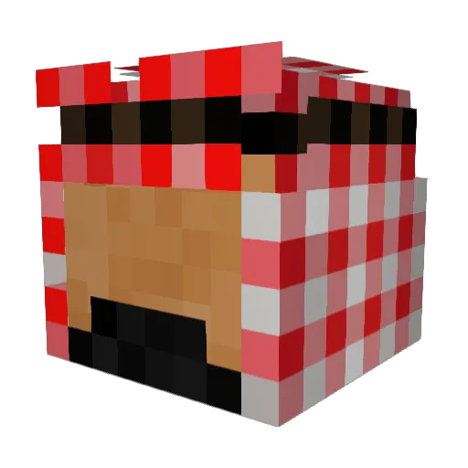amethystsheep Minecraft avatar head, 3D render