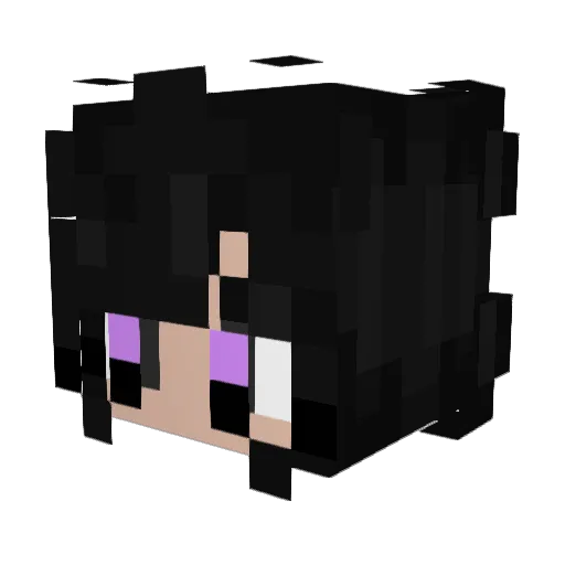 amethysttt1 Minecraft avatar head, 3D render