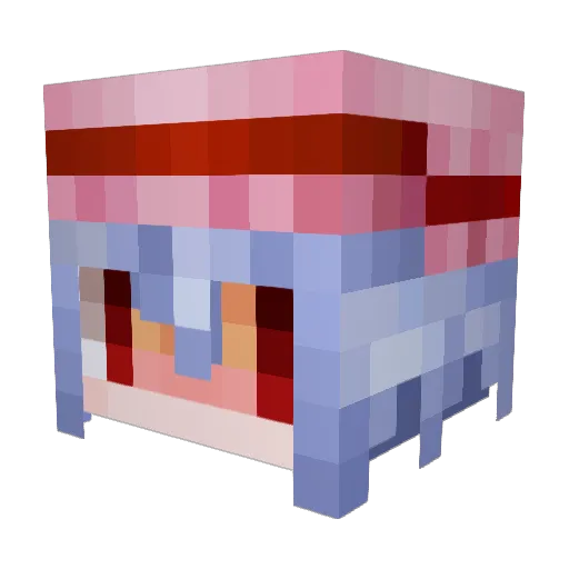 ametu Minecraft avatar head, 3D render