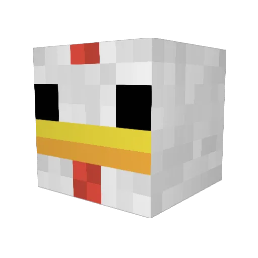 amewam Minecraft avatar head, 3D render