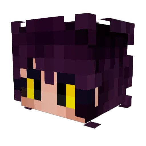 amexical Minecraft avatar head, 3D render
