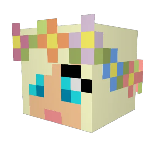 amgaddy Minecraft avatar head, 3D render