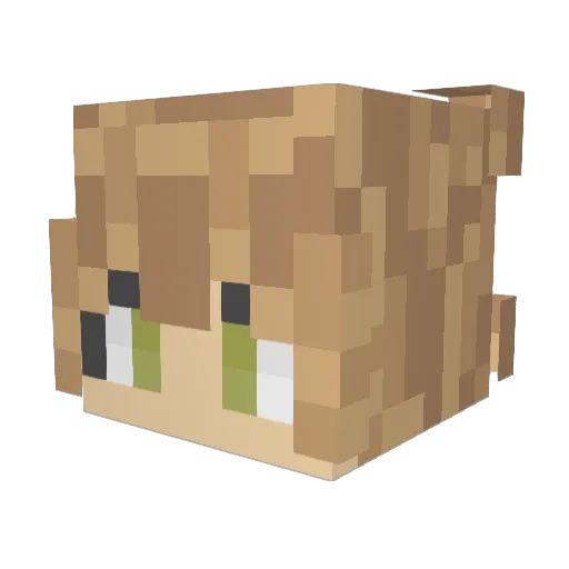amhuirnin Minecraft avatar head, 3D render