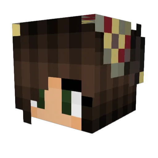 amiasuuka Minecraft avatar head, 3D render