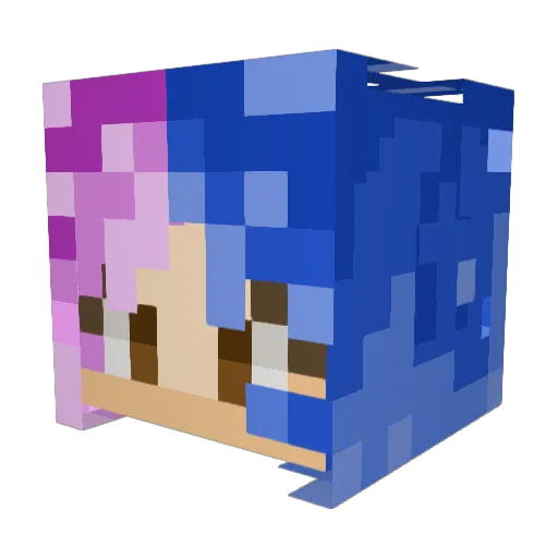 amie_moony Minecraft avatar head, 3D render
