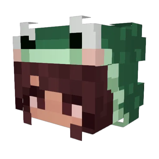 amiebun Minecraft avatar head, 3D render