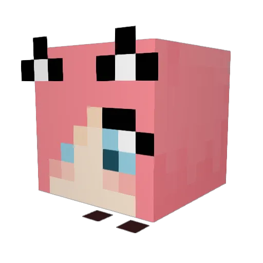 amiesMad Minecraft avatar head, 3D render