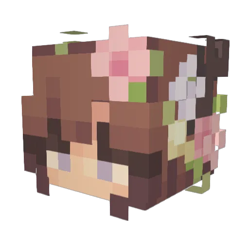 amiez Minecraft avatar head, 3D render